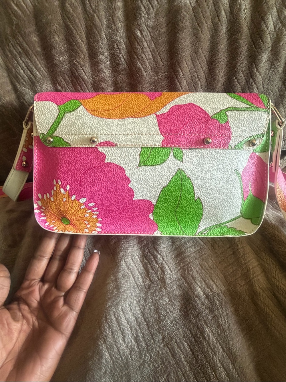 kate spade Pink and Green Floral Crossbody Bag - Picture 5 of 13